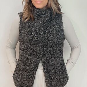 Cozy Black Textured Vest